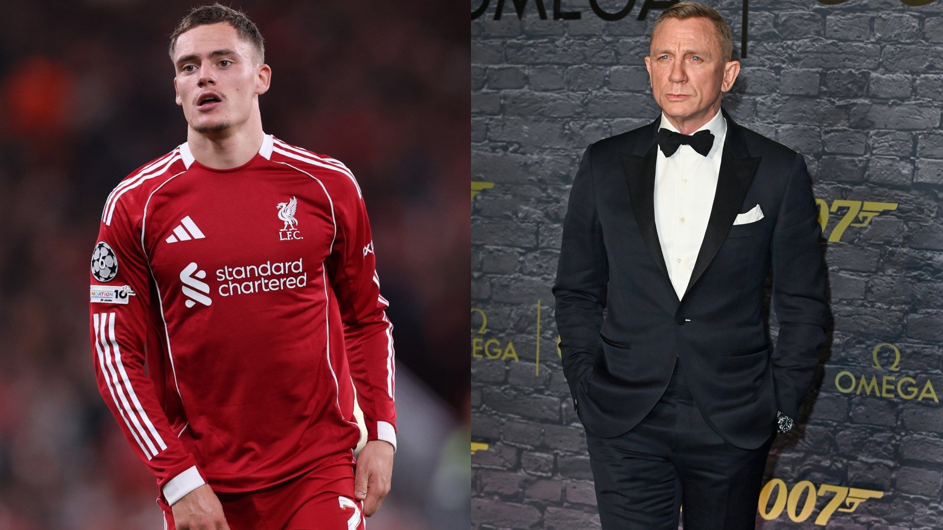 Florian Wirtz Liverpool 2025-26 Daniel Craig James Bond 007