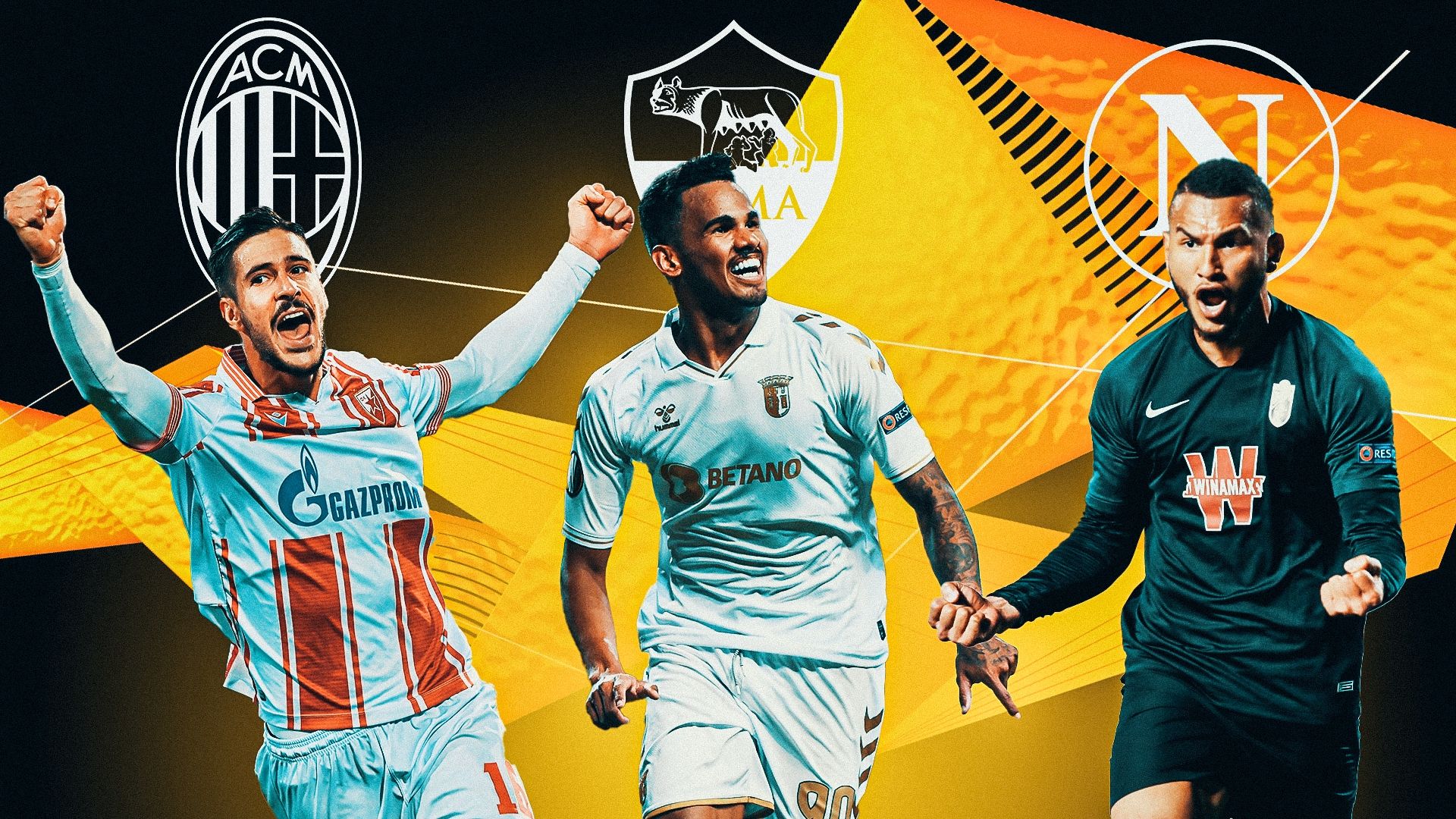 Avversarie Europa League Napoli Granada Roma Braga Stella Rossa Milan