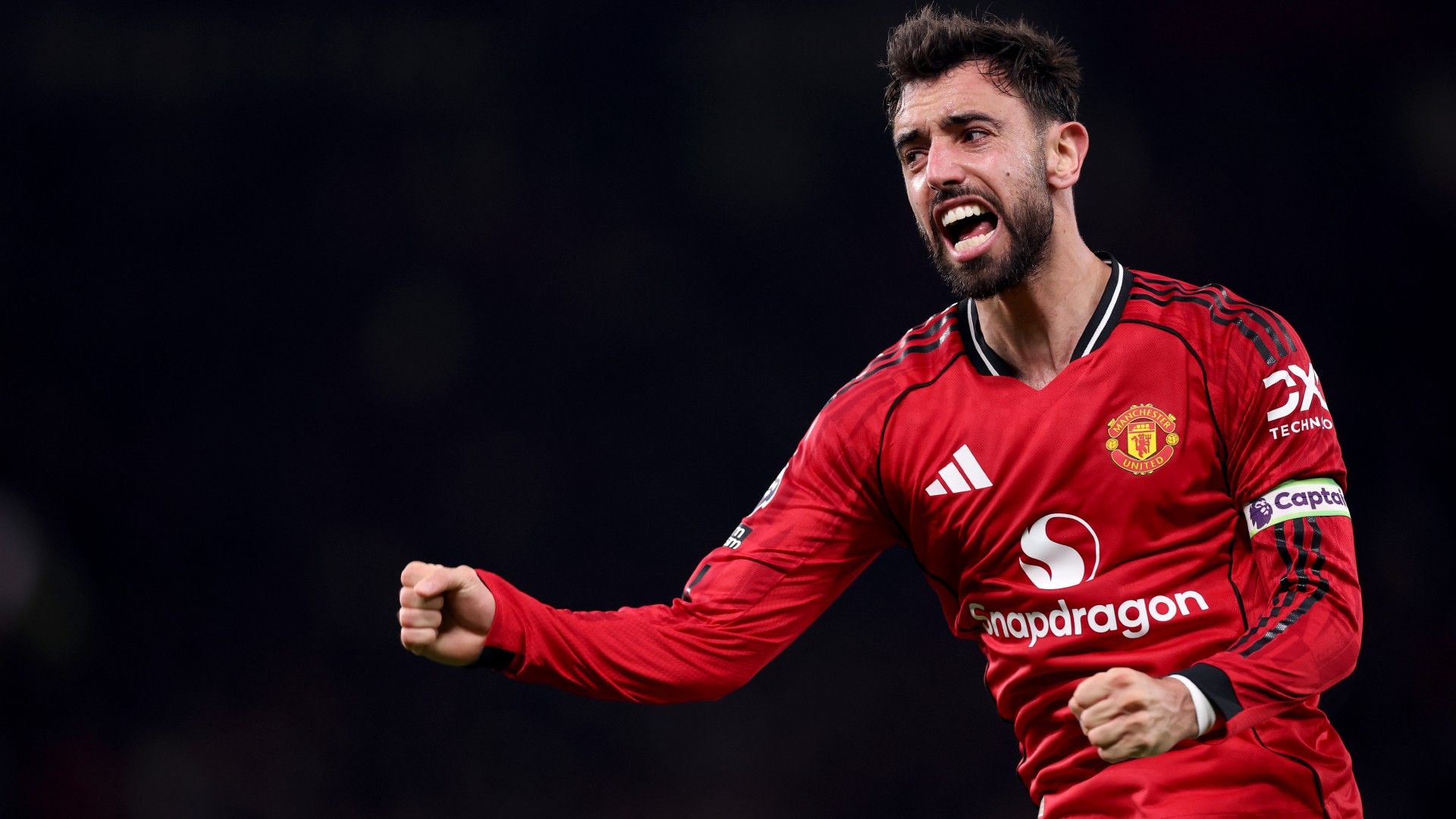 Bruno Fernandes of Manchester United celebrates