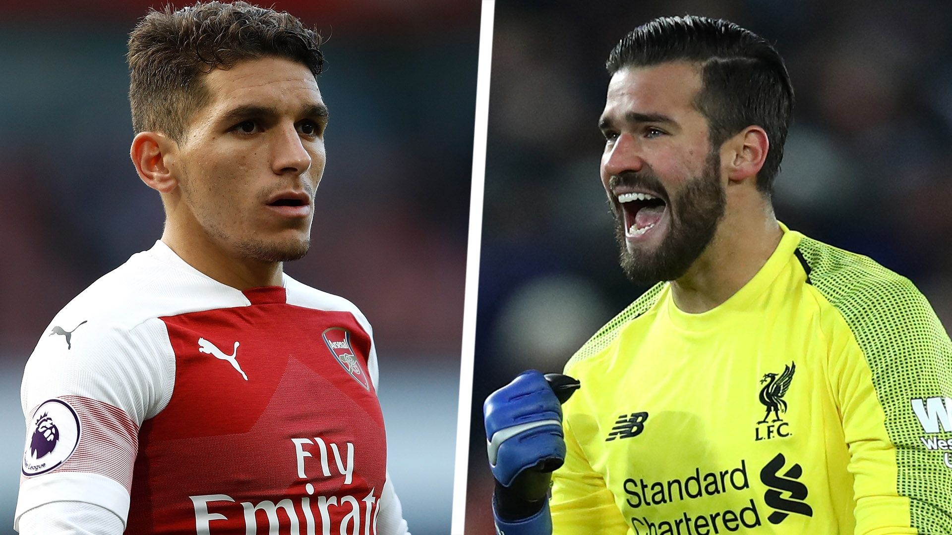 Lucas Torreira and Alisson Becker