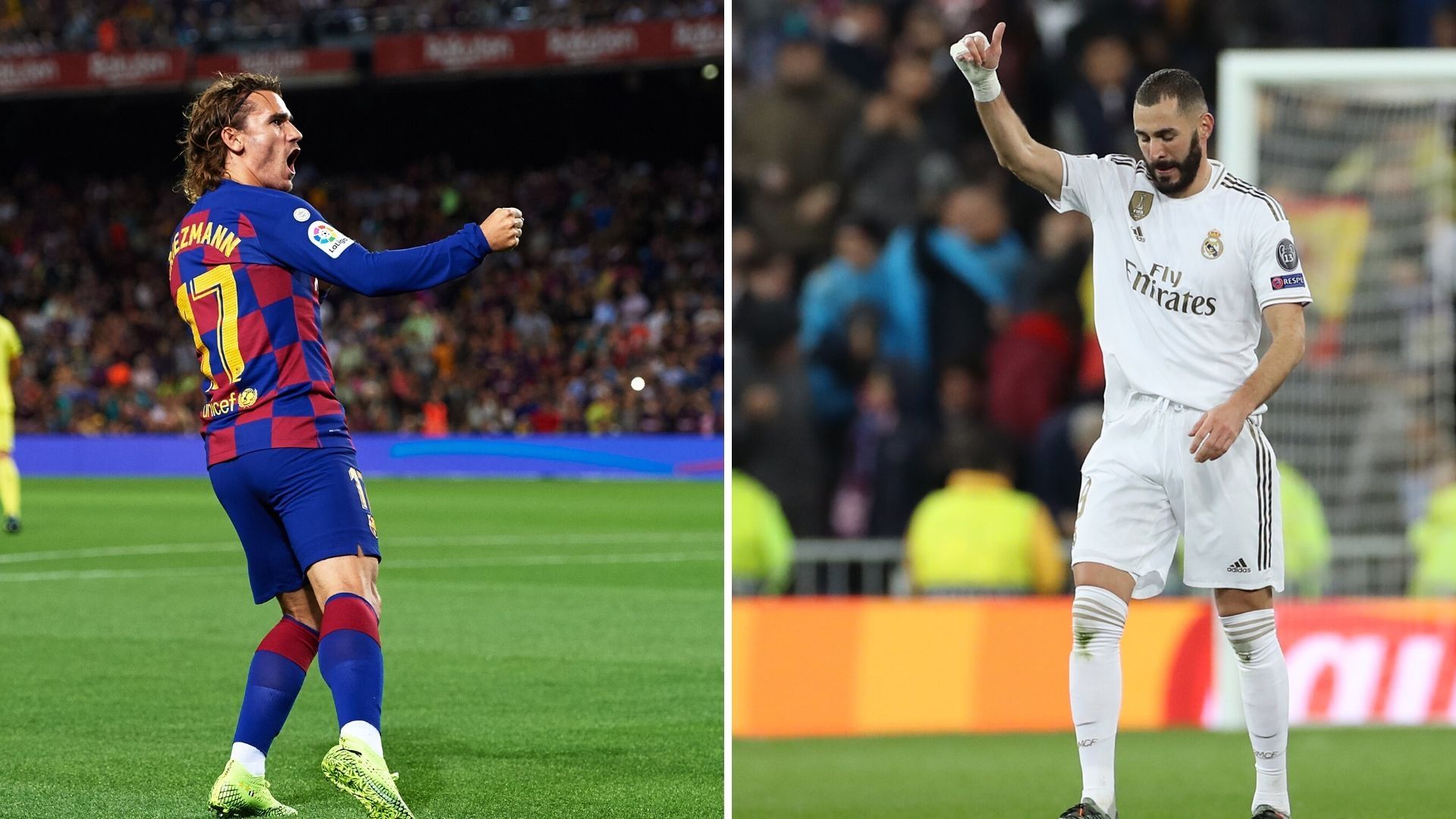 Griezmann y Benzema, Barcelona y Real Madrid