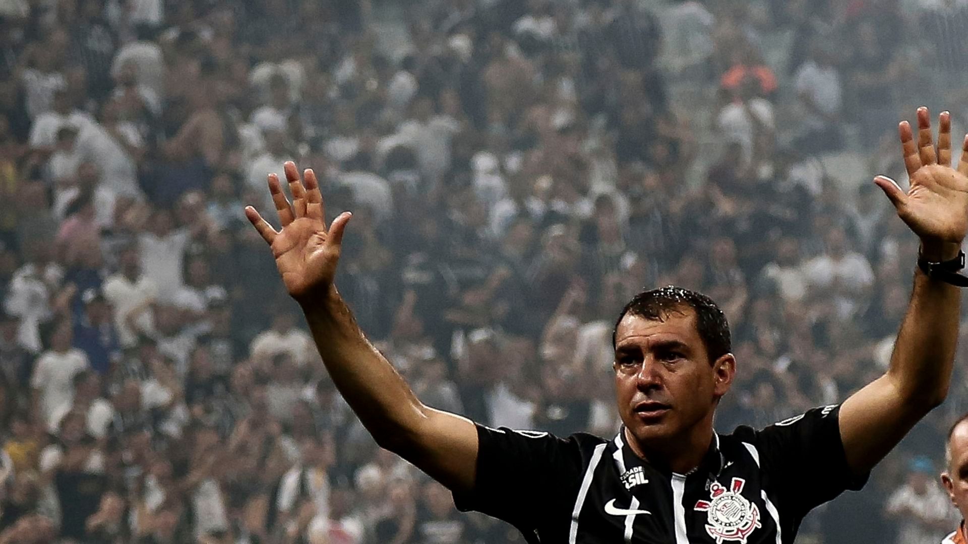 Fabio Carille festa campeao Corinthians Fluminense Brasileirao Serie A 15112017