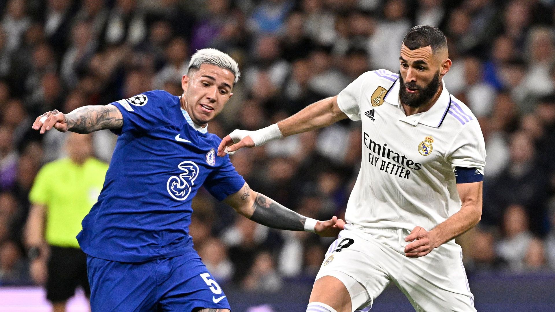 Karim Benzema Enzo Fernandez Real Madrid Chelsea Champions League 2022-23