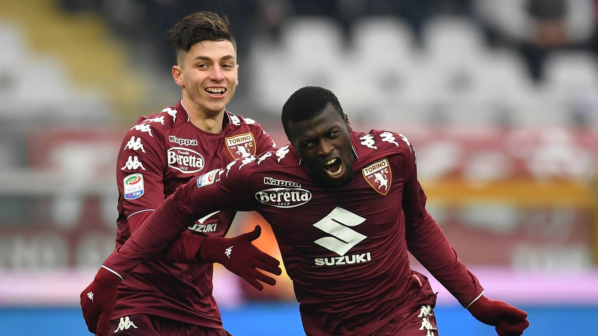 M'Baye Niang celebrating Torino Bologna Serie A 01062017