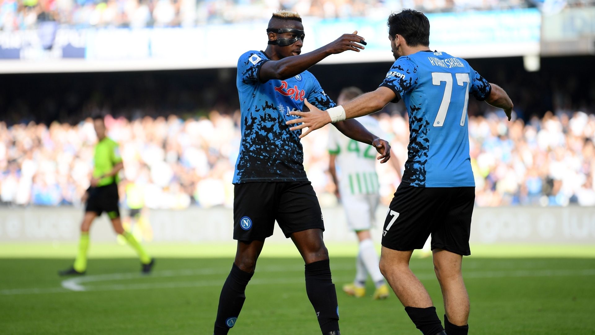 Victor Osimhen Khvicha Kvaratskhelia Napoli Sassuolo 29102022