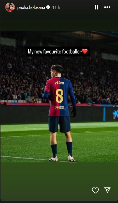 Pedri Paul Scholes instagram