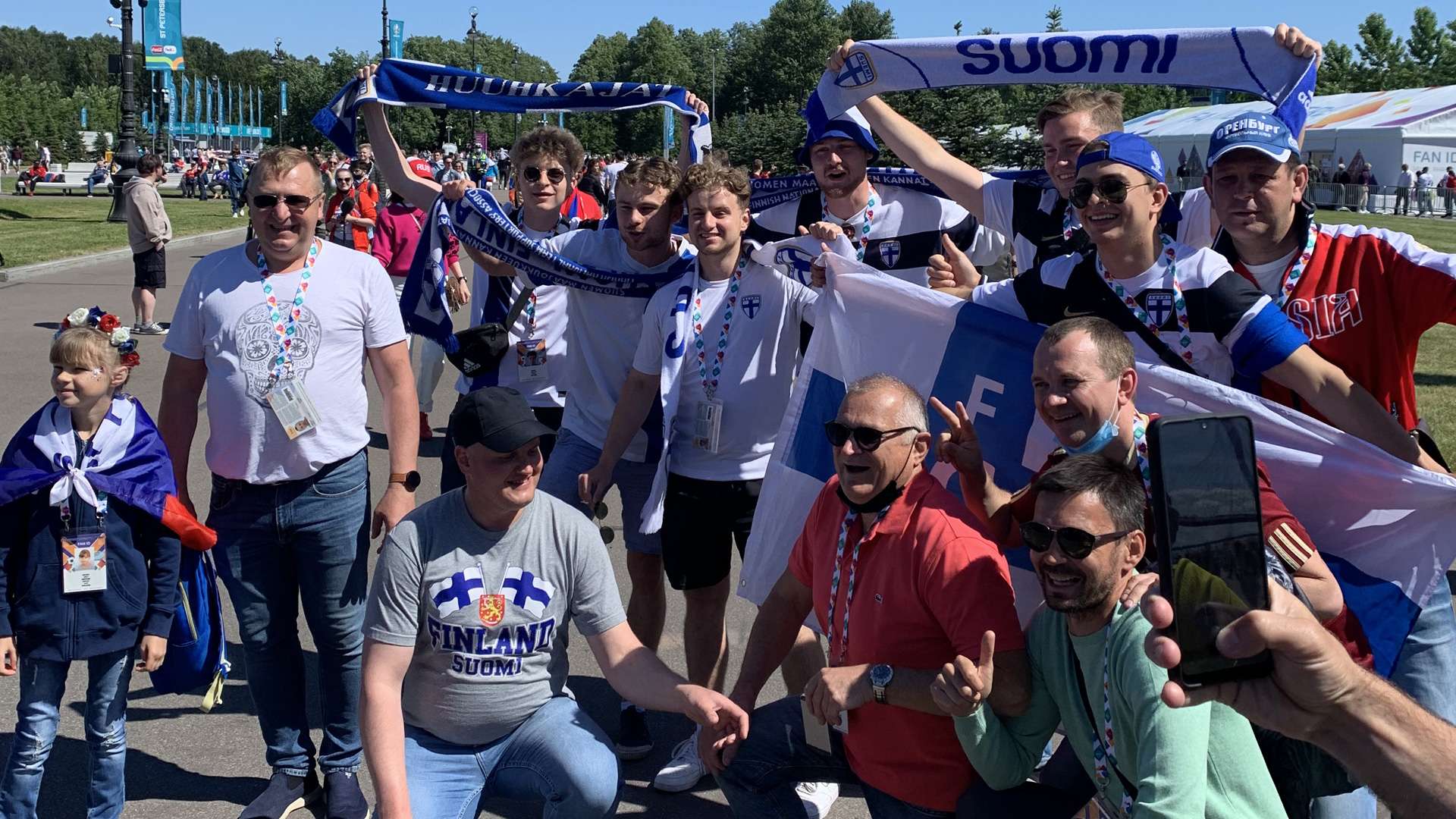 Finnland Fans St. Petersburg EURO 2021
