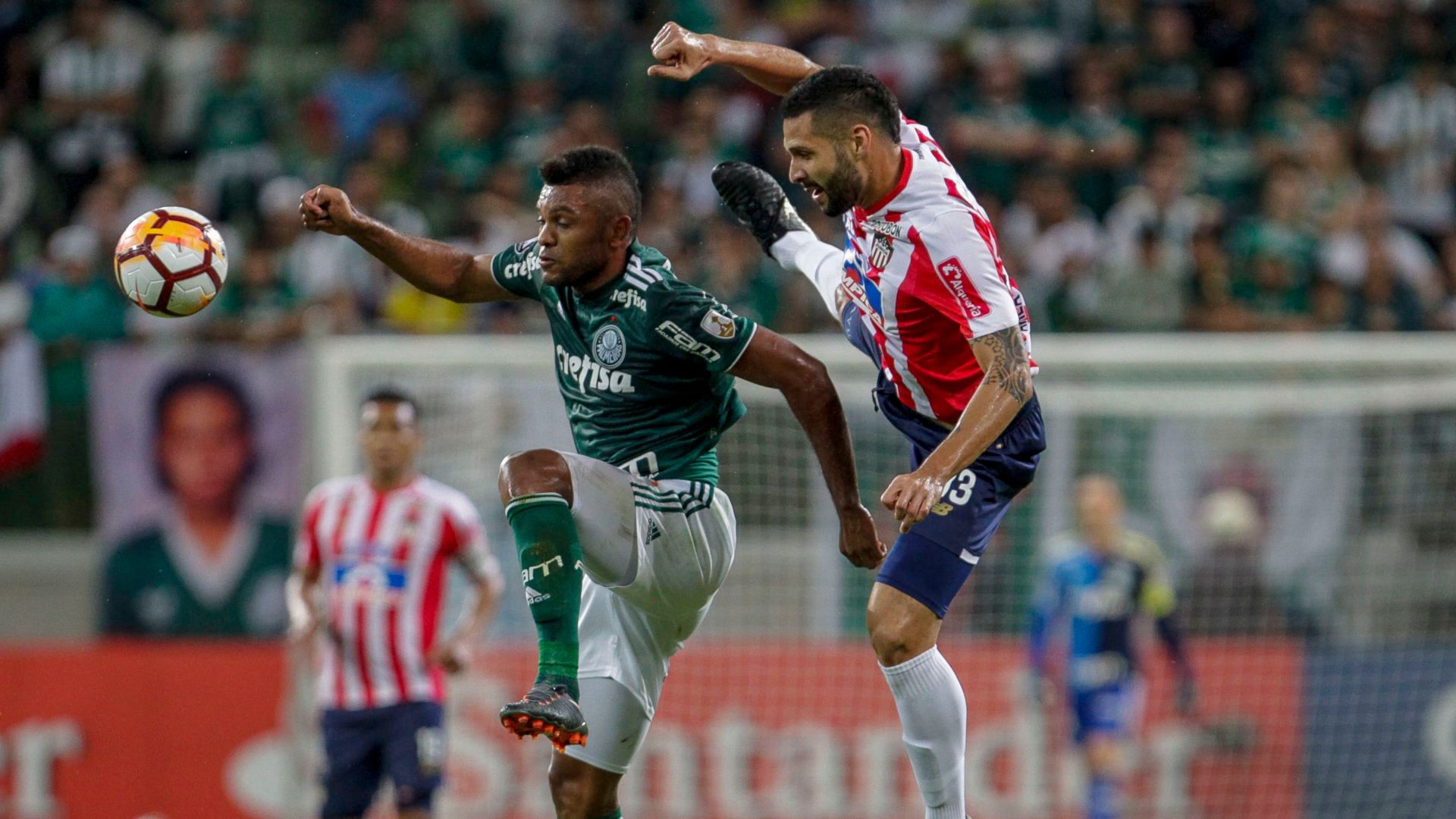 Jonathan Avila Miguel Borja Palmeiras Junior Barranquilla Copa Libertadores 16052018