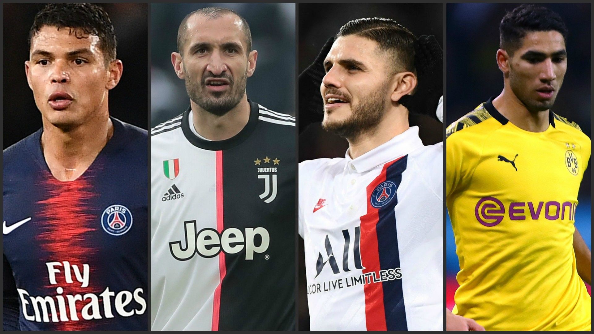 Silva, Hakimi, Icardi, Chiellini