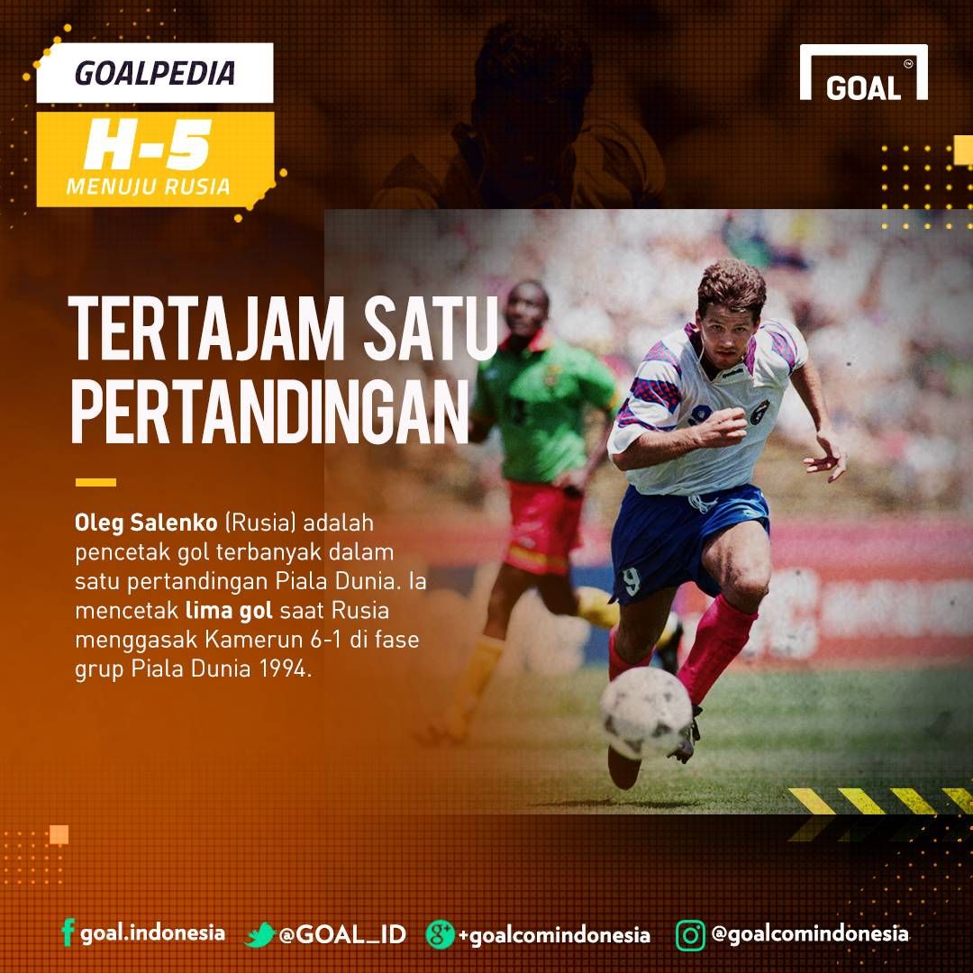 GFXID GoalPedia Piala Dunia H-5 | Oleg Salenko
