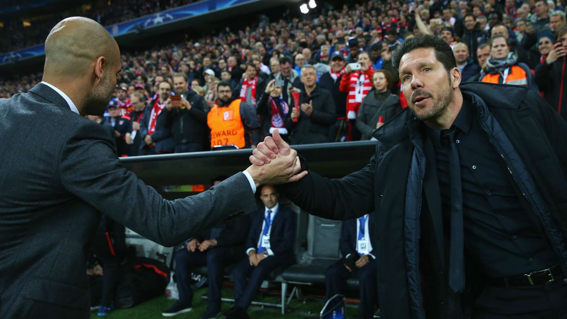 PEP GUARDIOLA BAYERN MUNICH DIEGO SIMEONE ATLETICO MADRID CHAMPIONS LEAGUE 03052016
