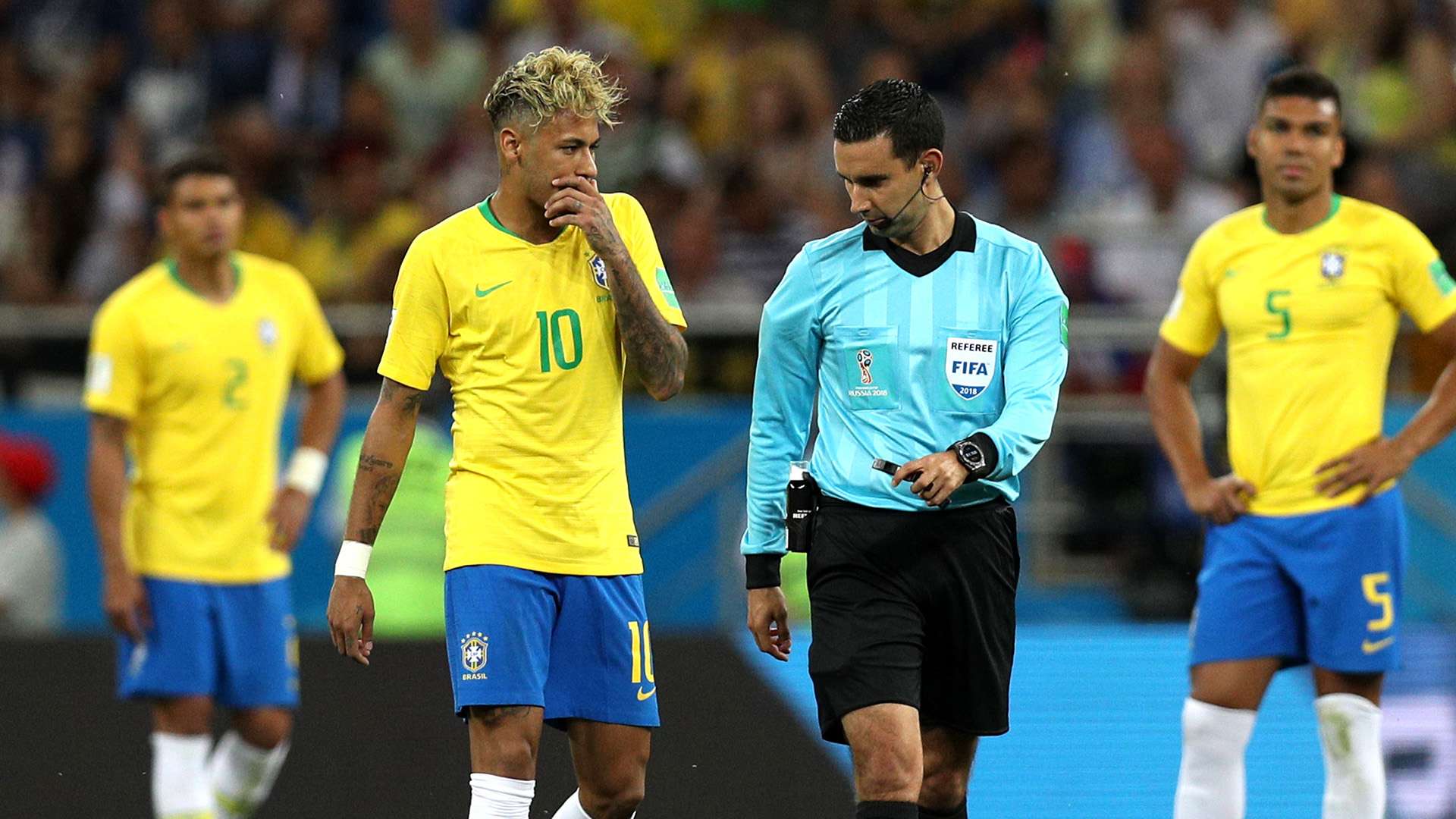 Neymar Cesar Ramos referee Brazil Switzerland World Cup 17062018