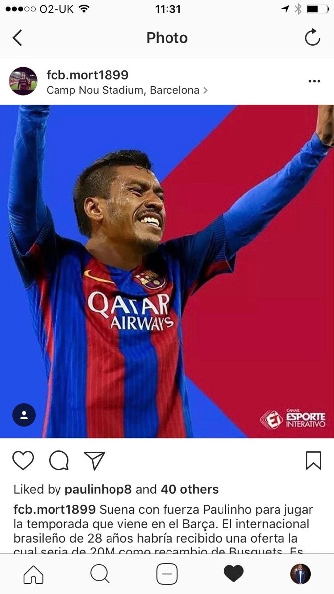 BODY ONLY Paulinho Instagram