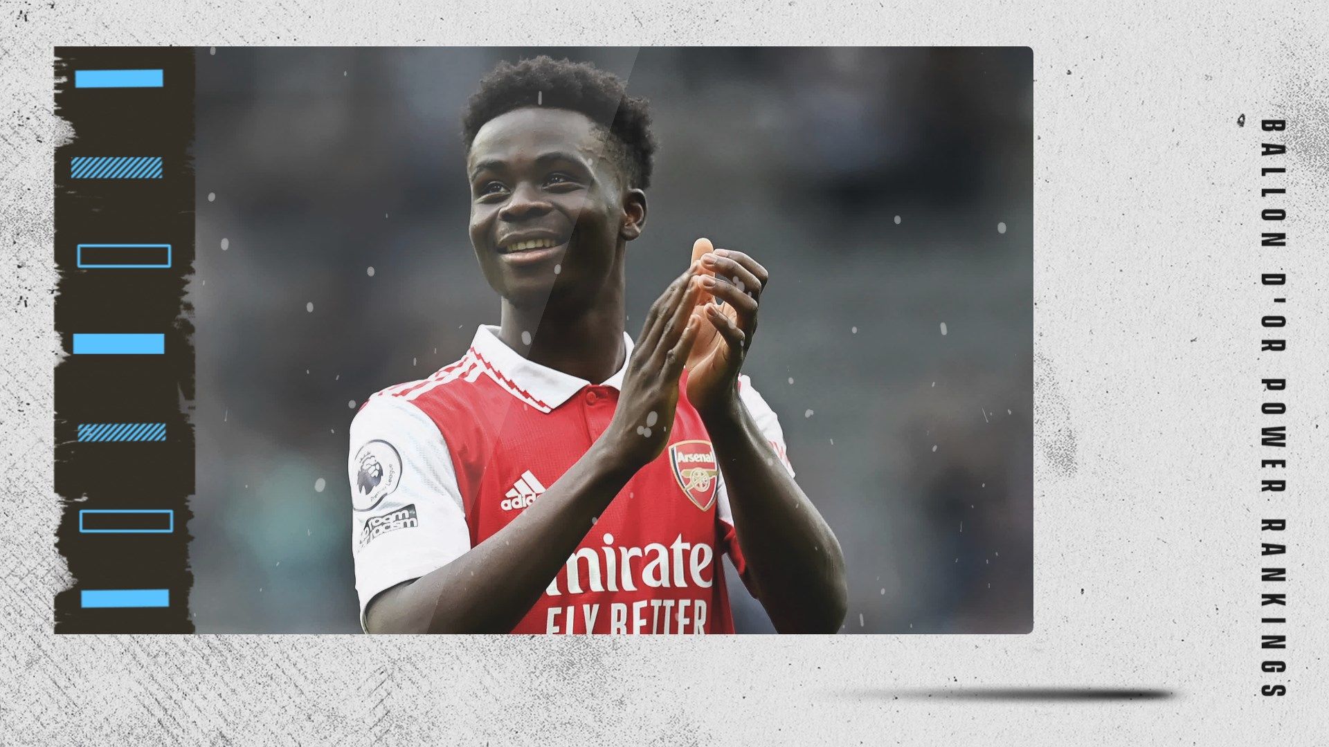 Bukayo Saka Ballon d'Or Rankings GFX