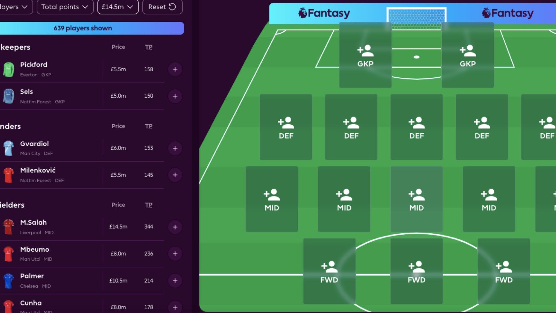 FPL team selection