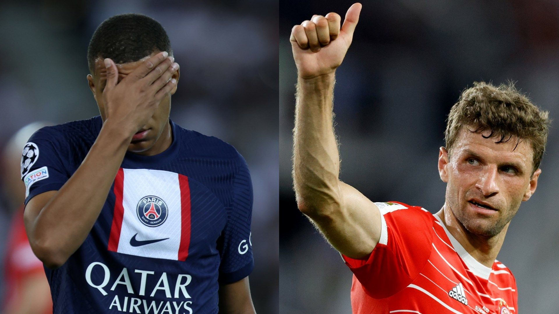 Kylian Mbappe Thomas Muller split 