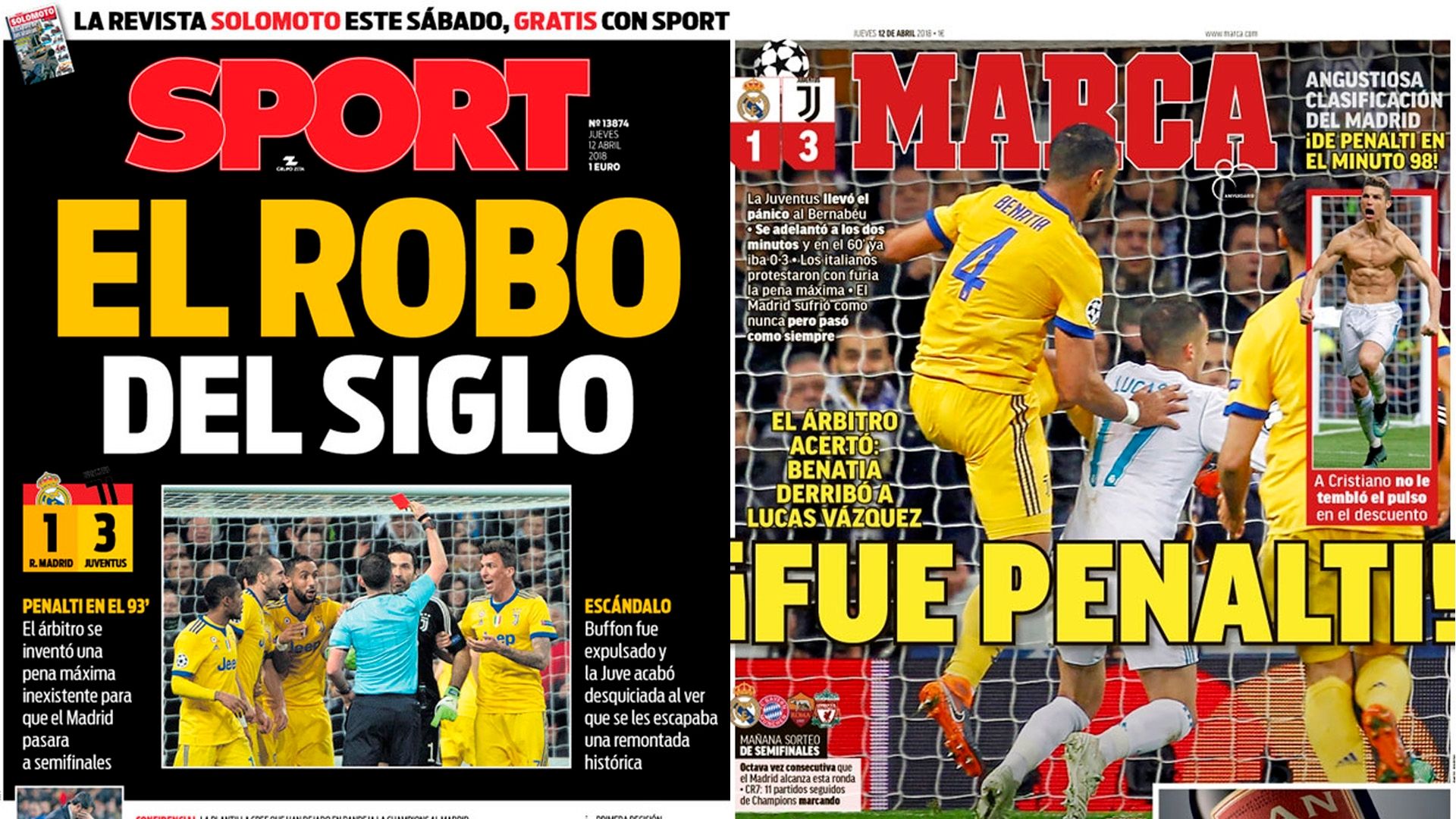 Capas jornais espanhóis 12 04 18