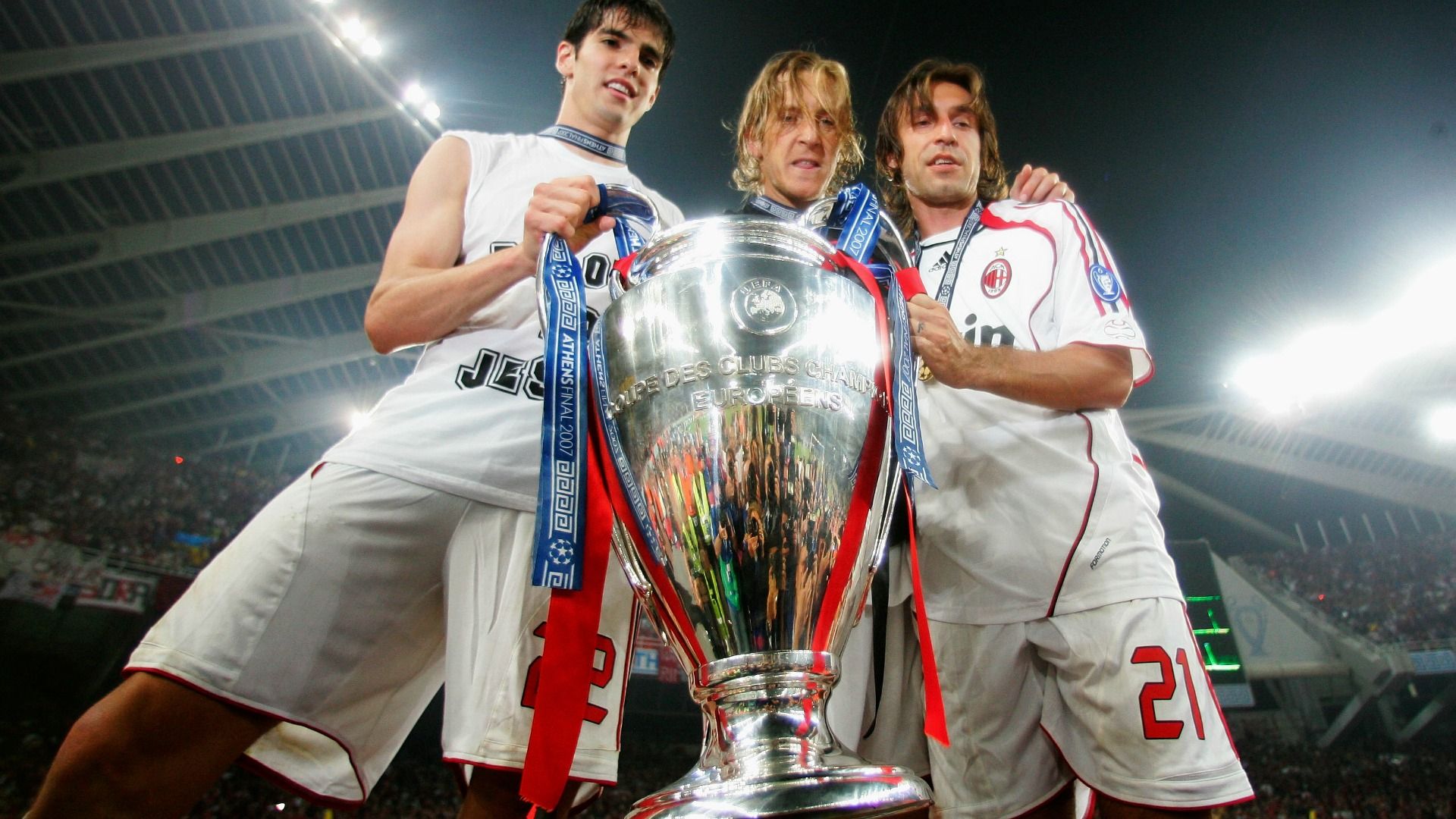 Andrea Pirlo Kakà Massimo Ambrosini AC Milan
