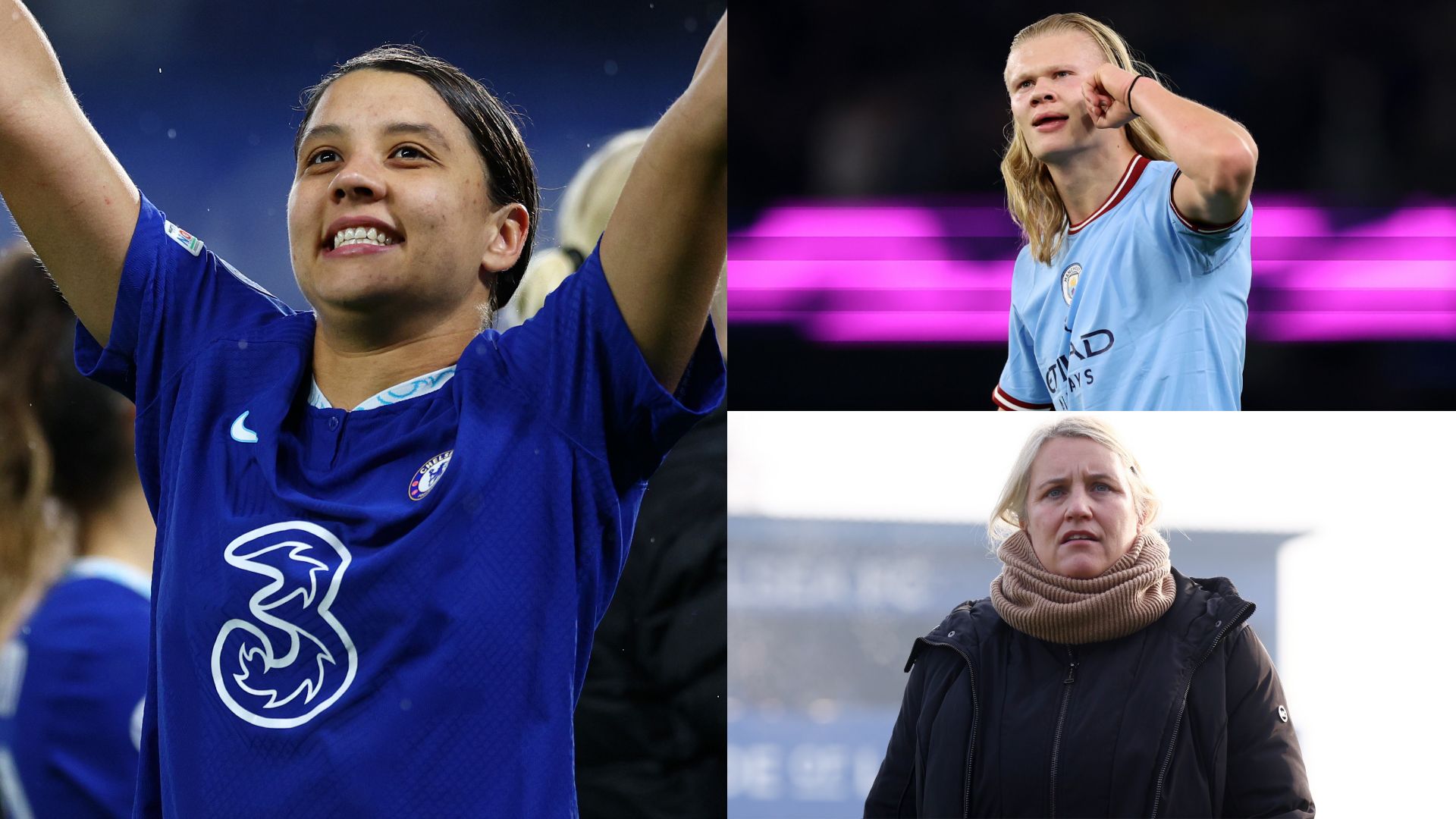 Sam Kerr Erling Haaland Emma Hayes split