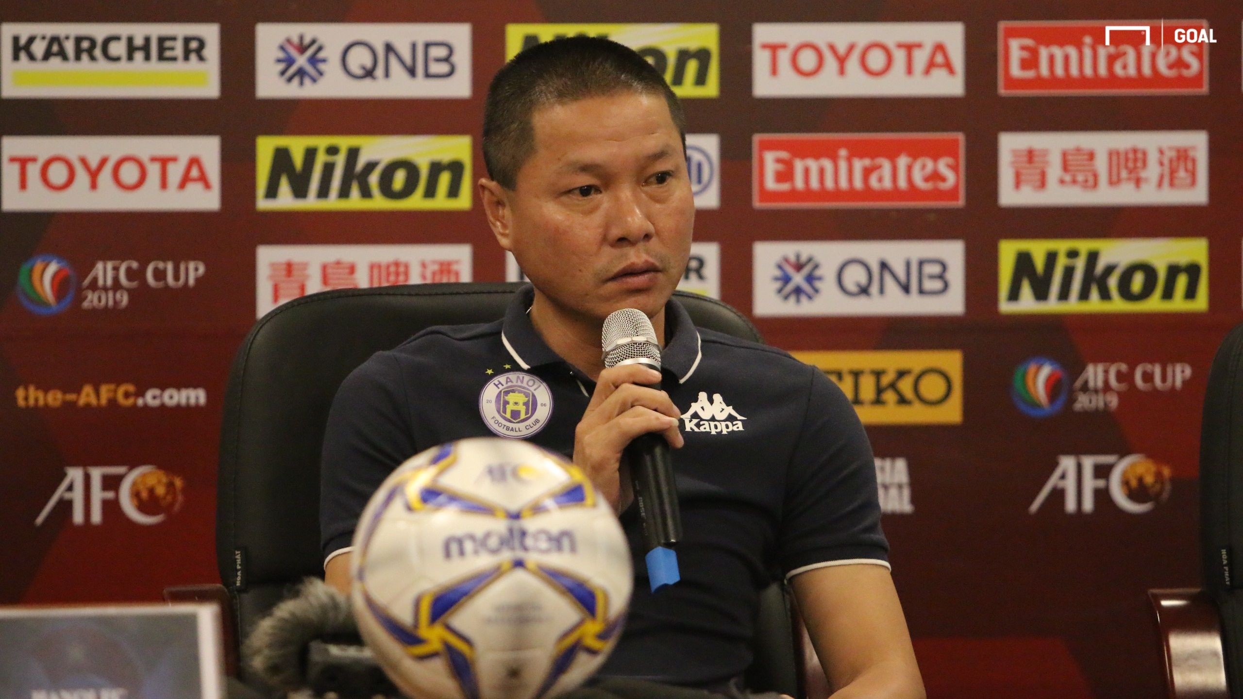Coach Chu Dinh Nghiem Ha Noi FC vs April 25 | Inter-zone play-off final | AFC Cup 2019 | Press Conference before the match