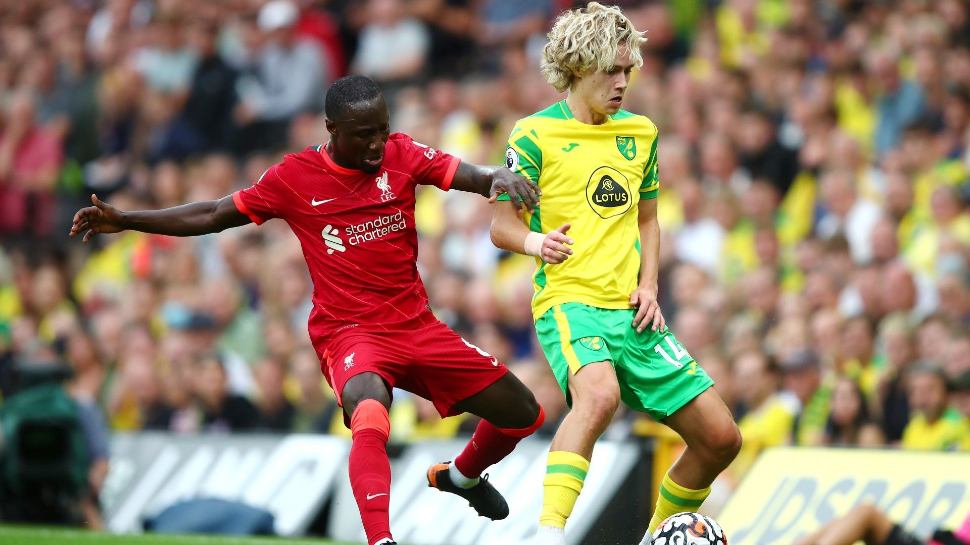 Sadio Mane Todd Cantwell Liverpool Norwich 2021