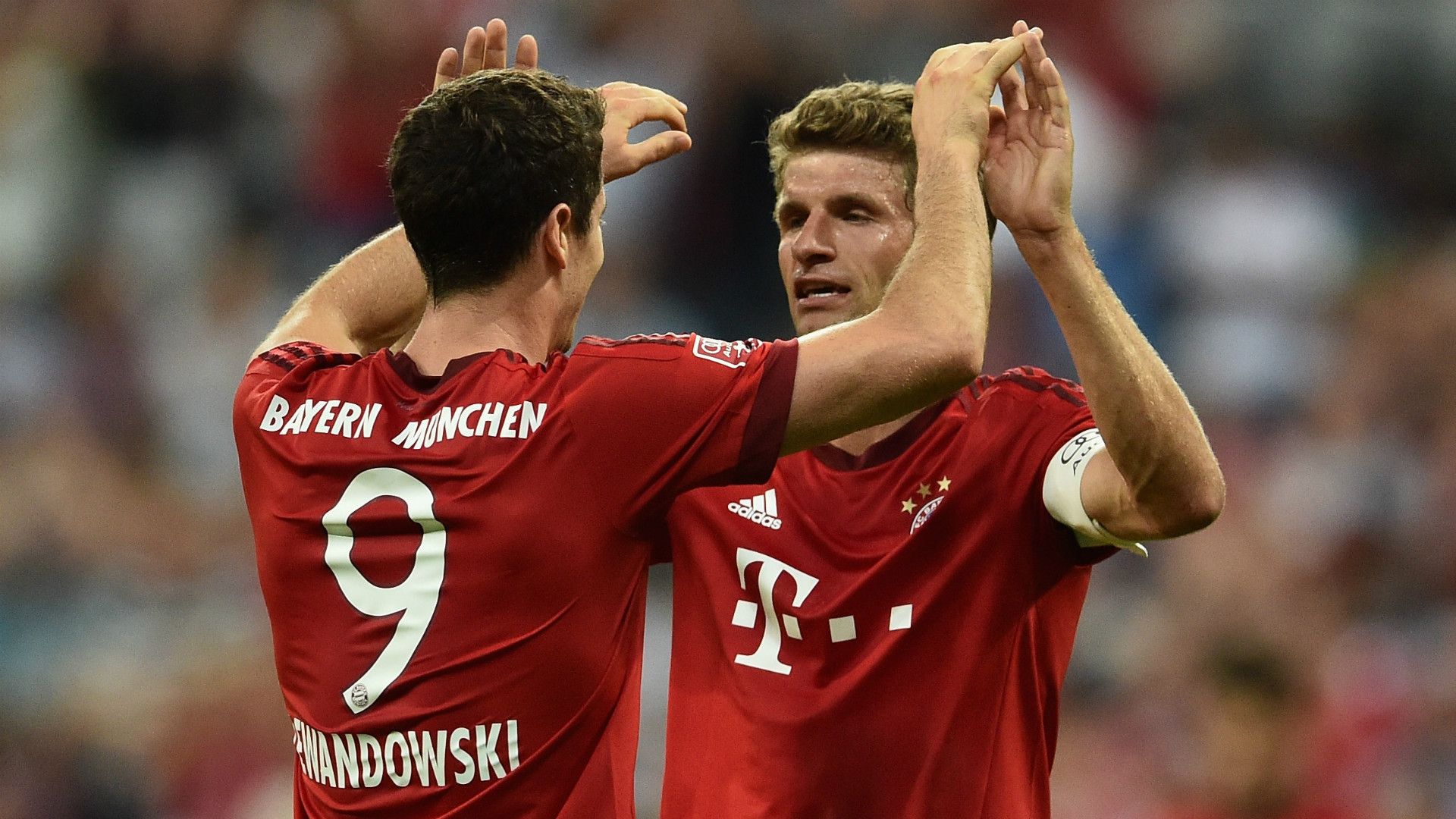 Robert Lewandowski Thomas Muller FC Bayern Munchen Real Madrid Audi Cup 05082015