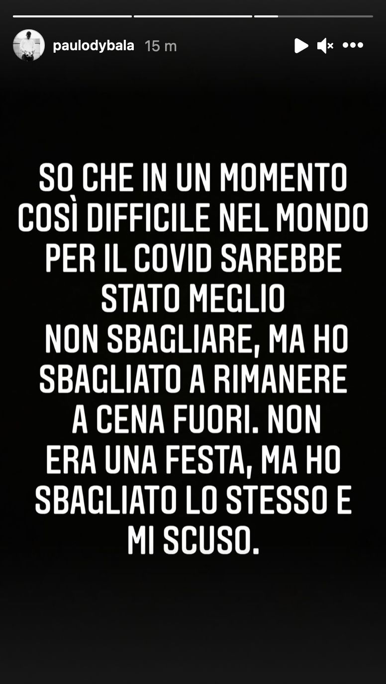 Dybala IG story