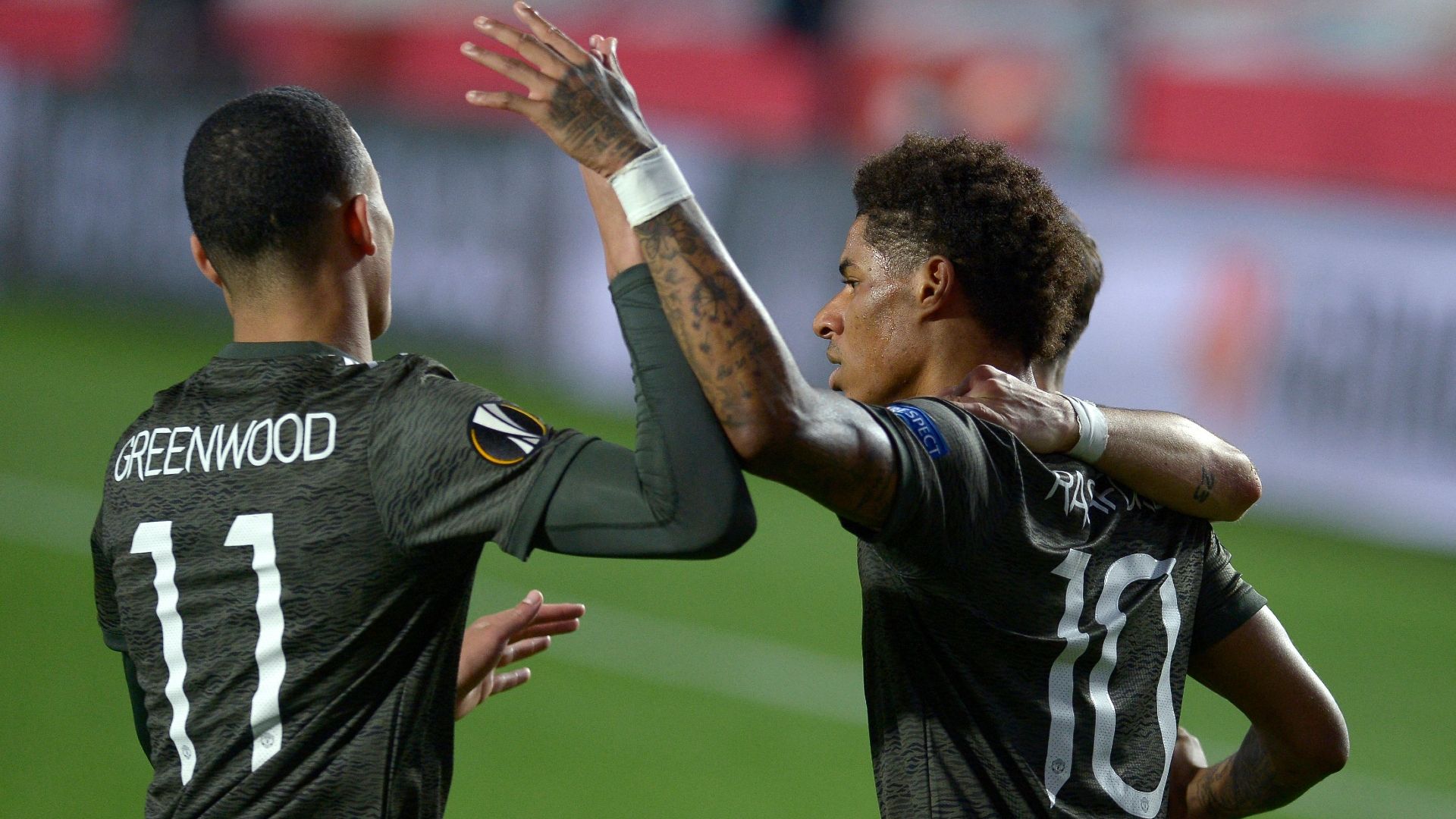 Marcus Rashford Mason Greenwood Manchester United Granada 2 Europa League 2020-21
