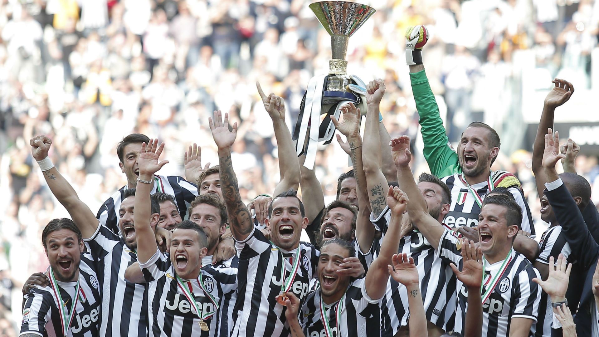 Juventus celebration Serie A champion 2014