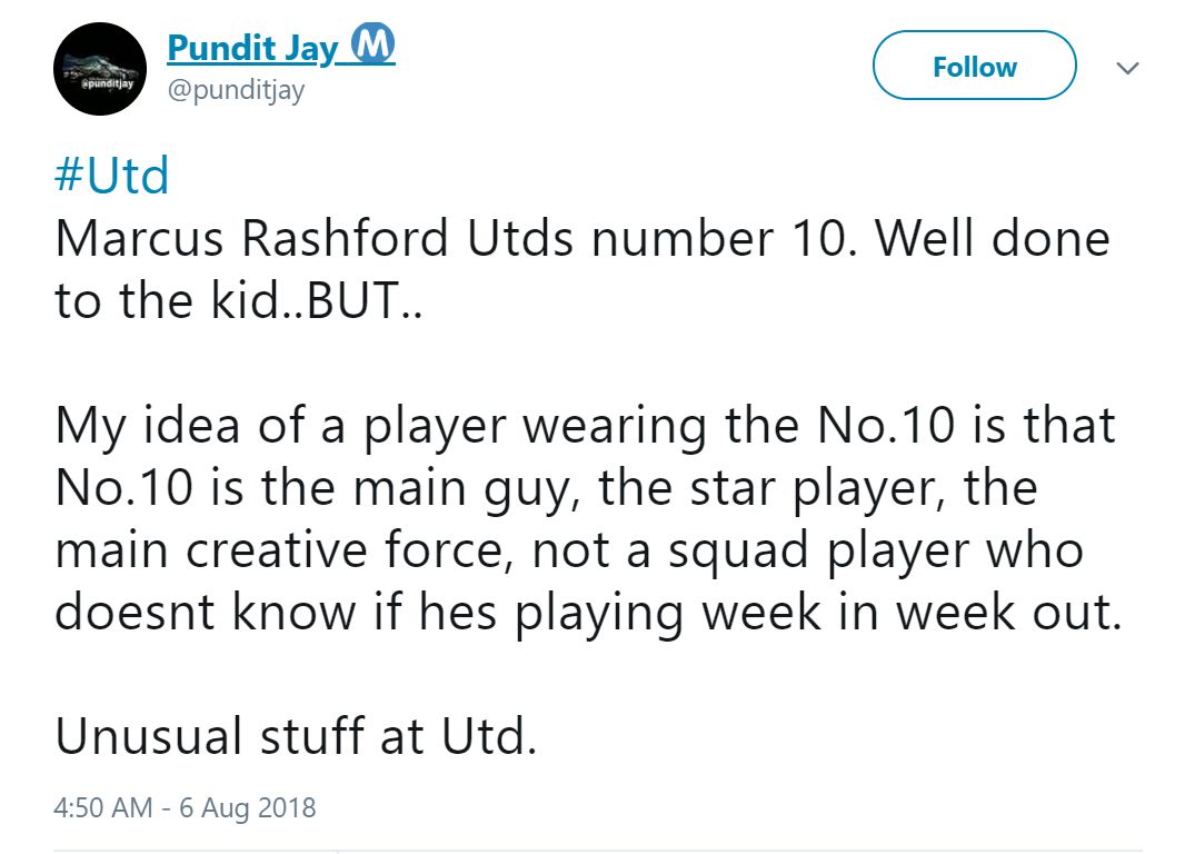 Reaction Rashford 10