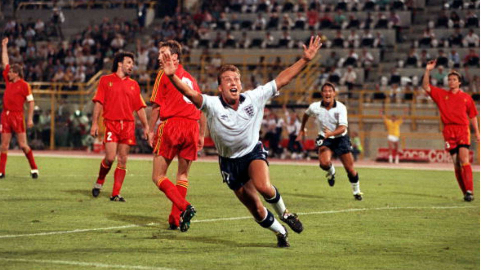 David Platt Inglaterra Belgica Copa do Mundo 1990