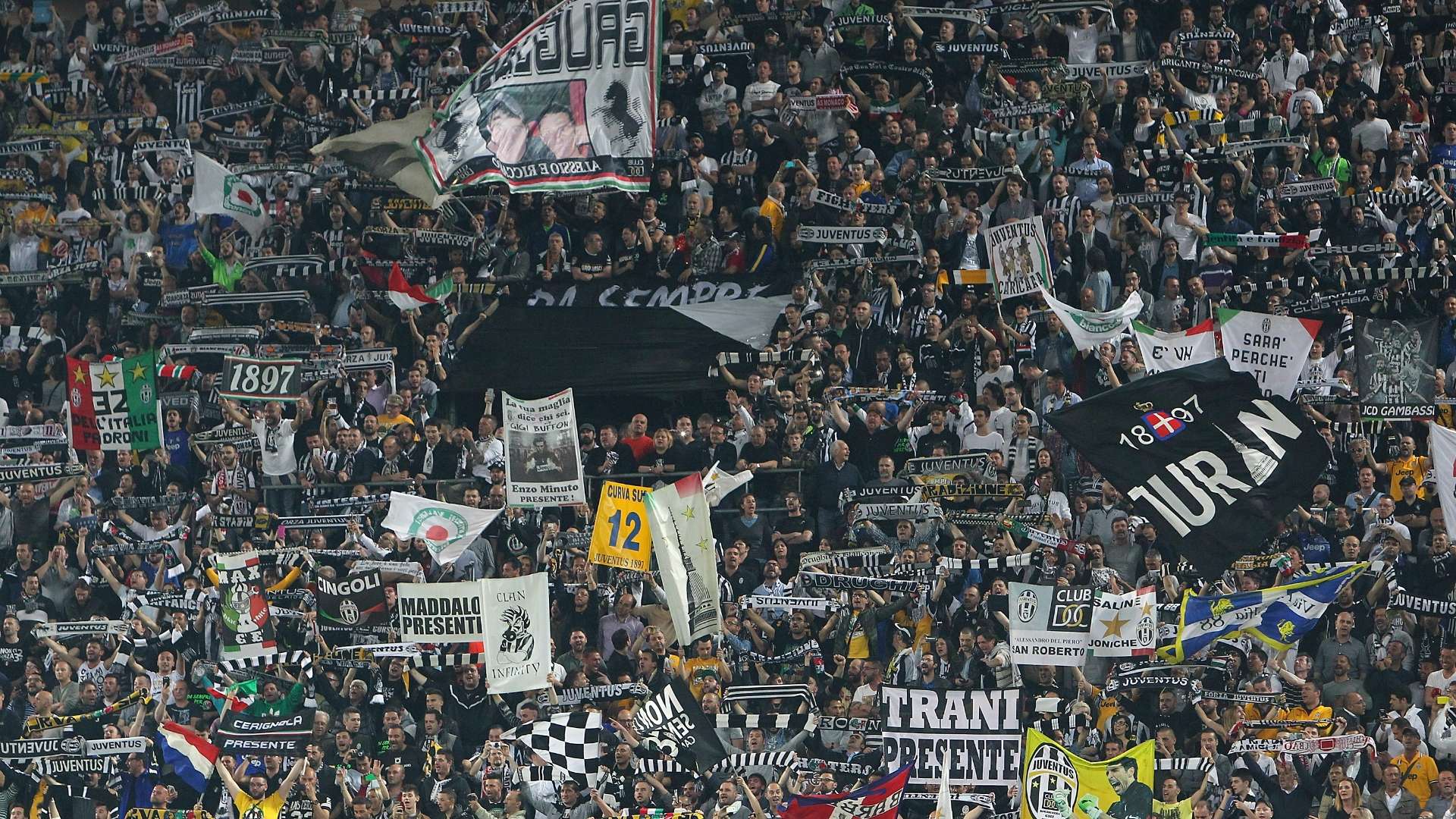 Juventus fans during Monaco clash 14042015