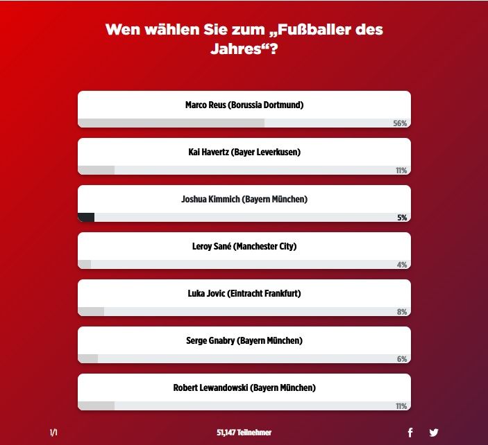 2019 Fussballer des Jahres User Wahl