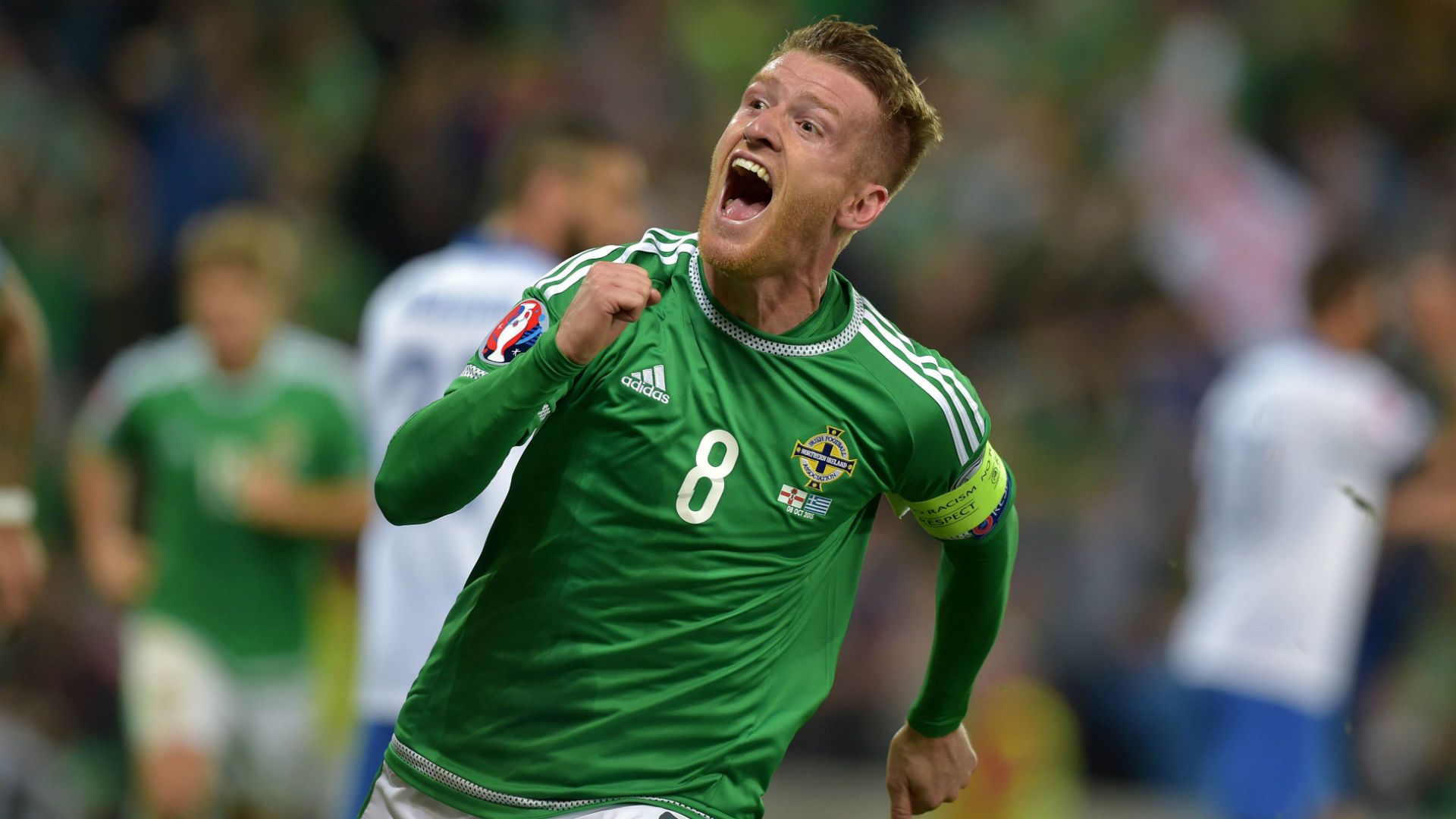 Steve Davis Northern Ireland v Greece 081015