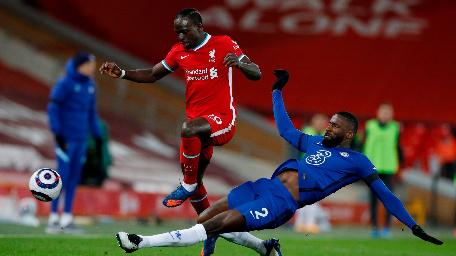 Sadio Mane Antonio Rudiger Liverpool Chelsea 2020-21