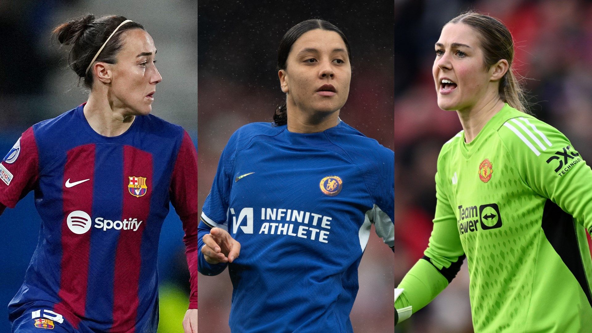 Lucy Bronze Sam Kerr Mary Earps composite