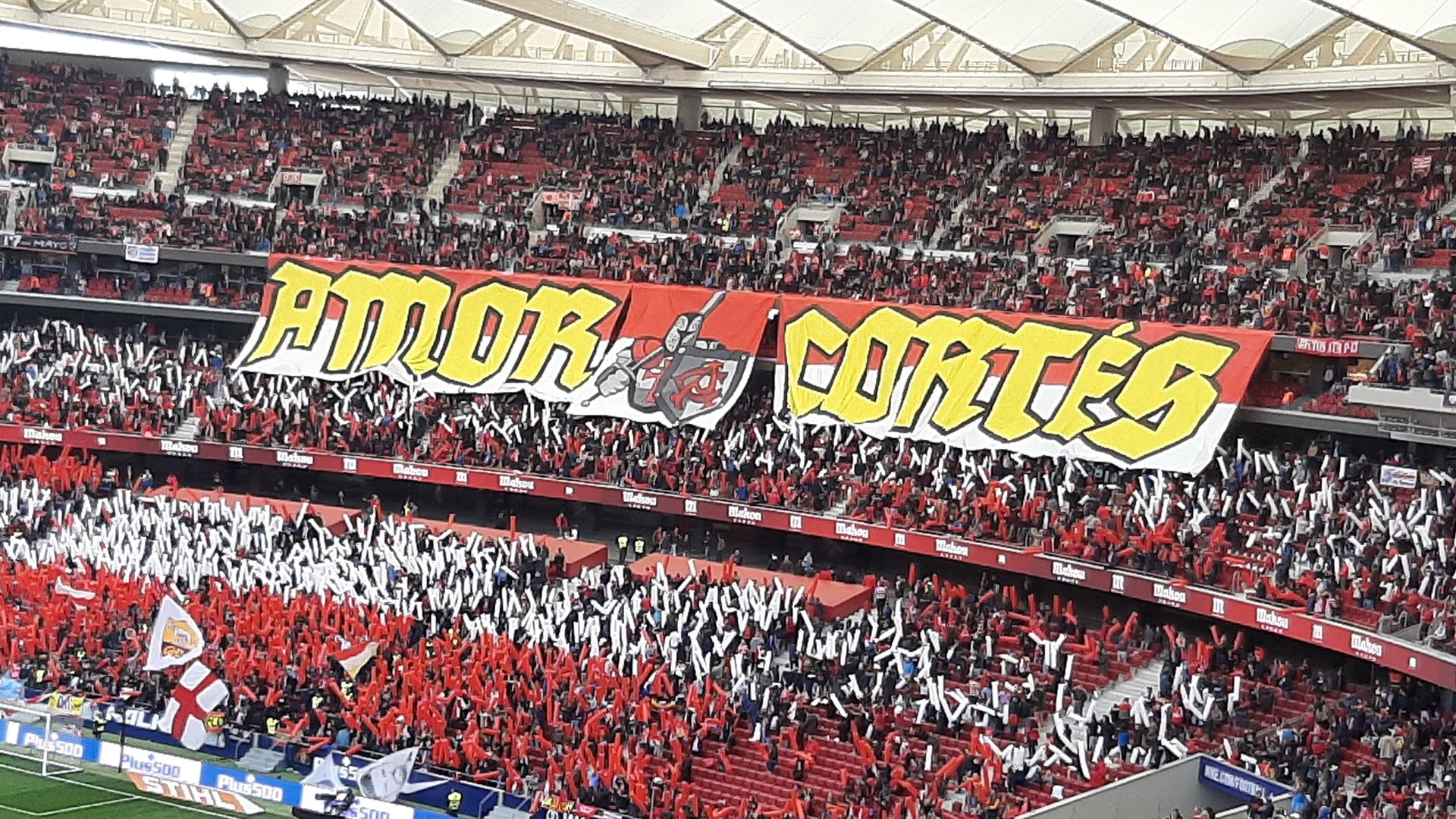 Mosaico antes del Atlético de Madrid-Sevilla