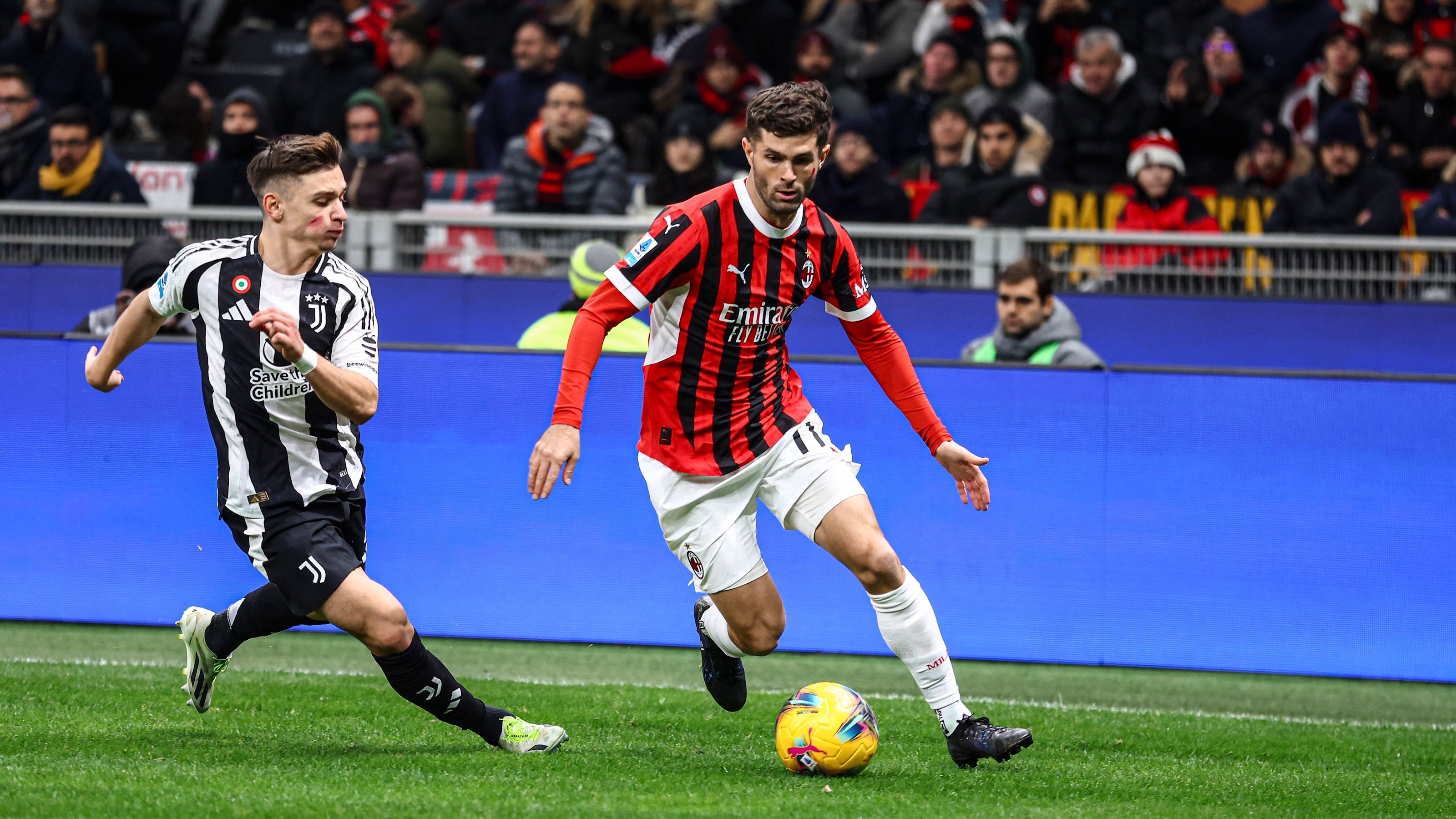 Christian Pulisic Milan vs Juventus