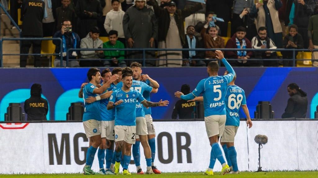 Napoli at Supercoppa Italiana match against Fiorentina