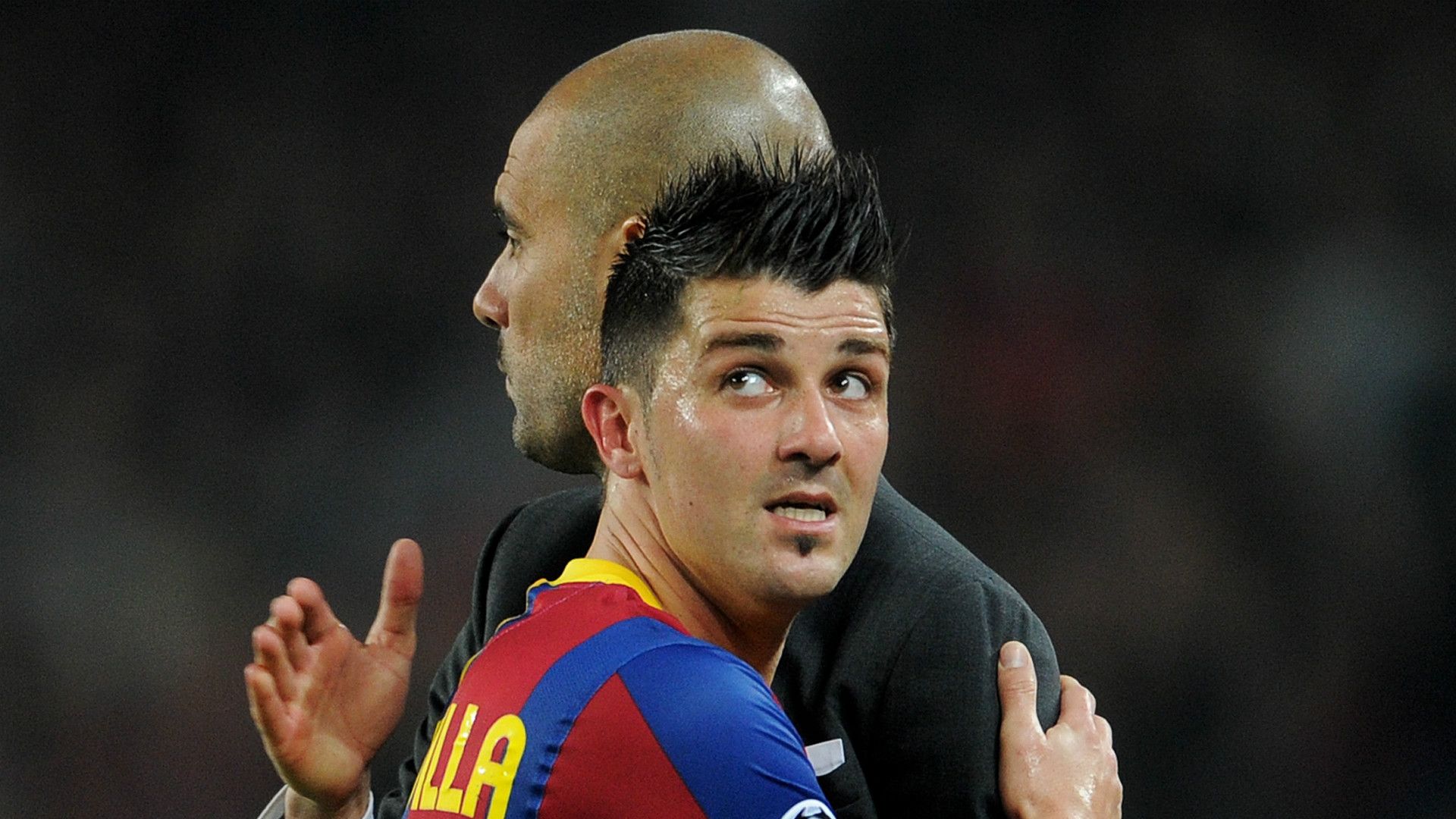 David Villa Pep Guardiola