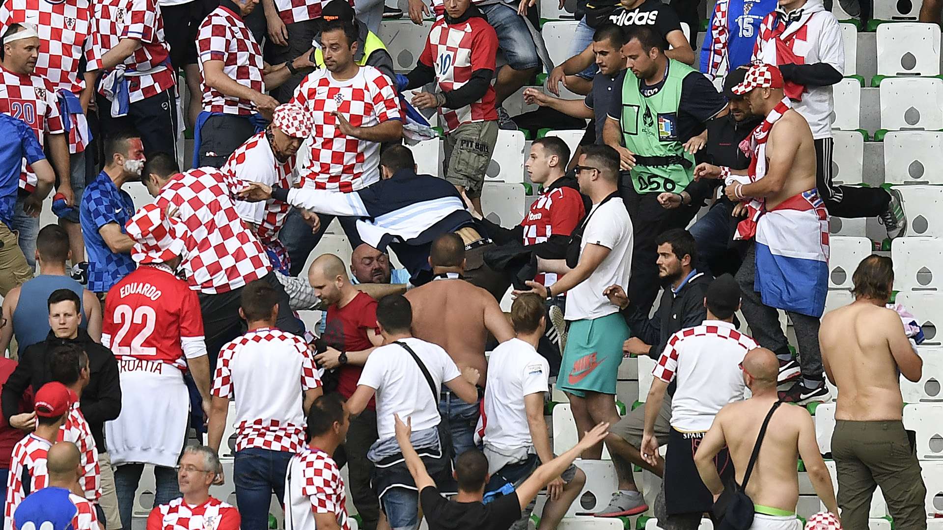 Croatia Crowd Trouble Group D Czech Republic Euro 2016