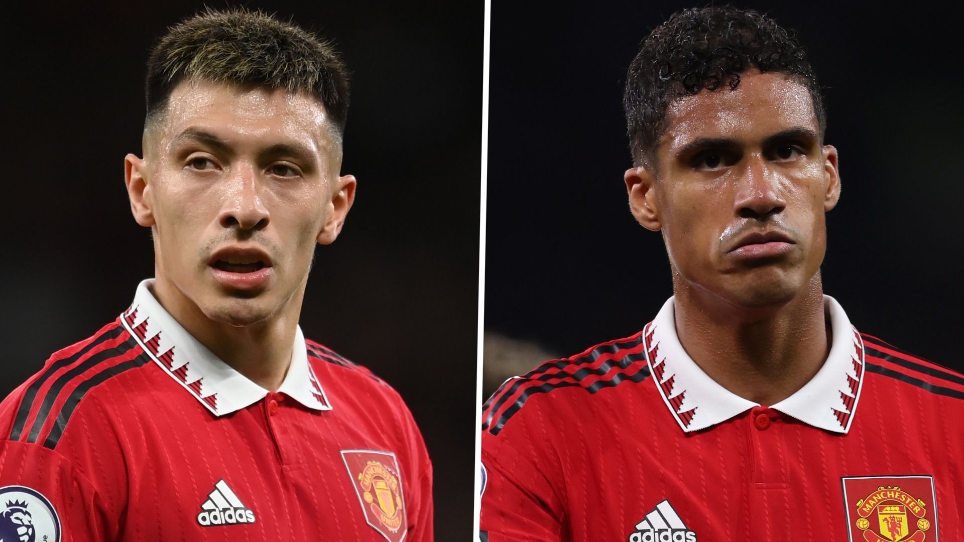 Lisandro Martinez Raphael Varane Manchester United 2022-23