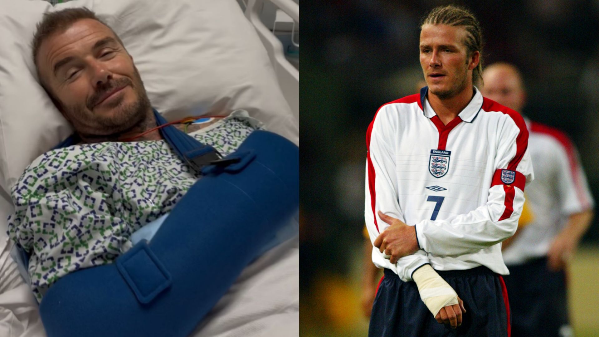 David Beckham wrist surgery 2025 England South Africa