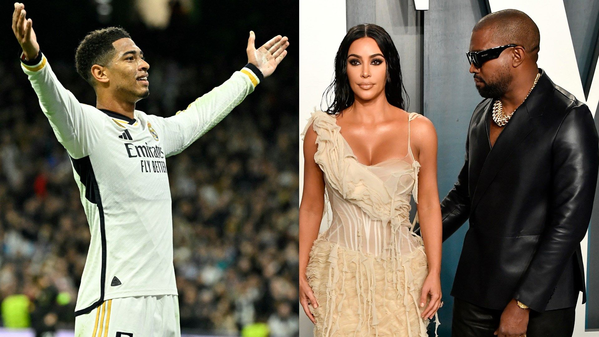 Jude Bellingham Kanye West Kim Kardashian split