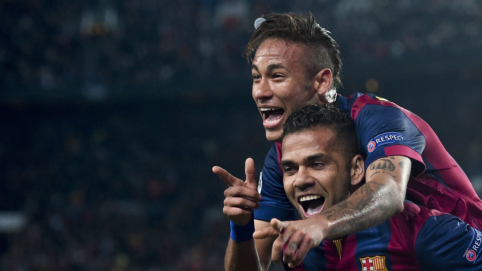 Dani Alves Neymar Barcelona PSG Champions League 04212015