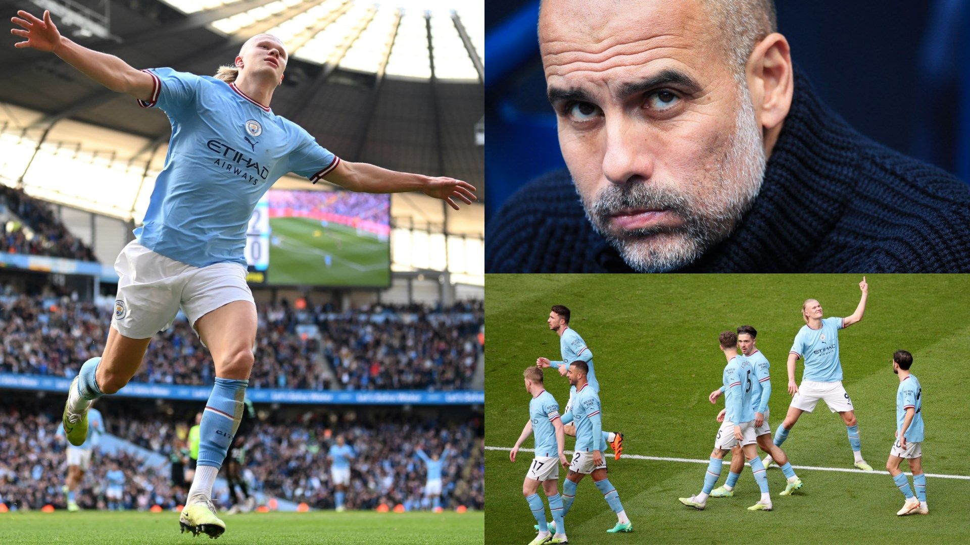 Guardiola Haaland multiple Man City Leicester