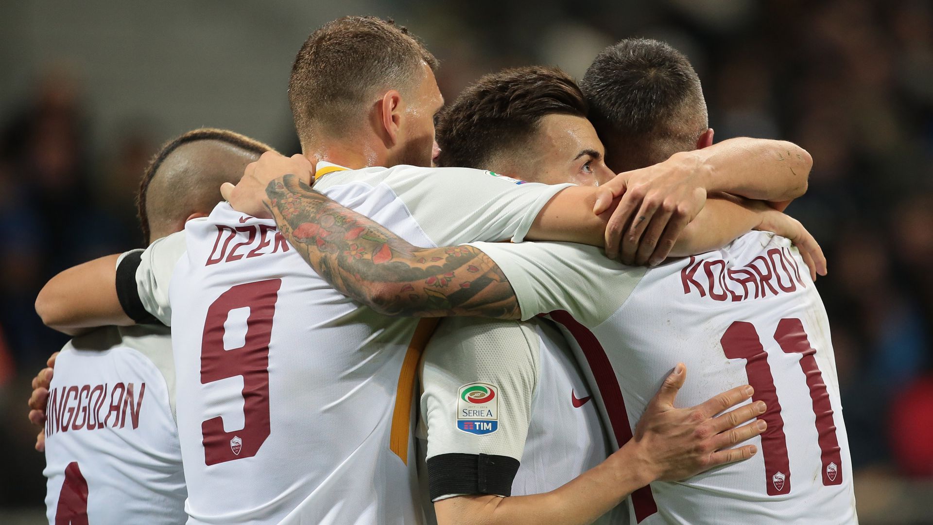 Roma celebrates Stephan El Shaarawy Inter Roma