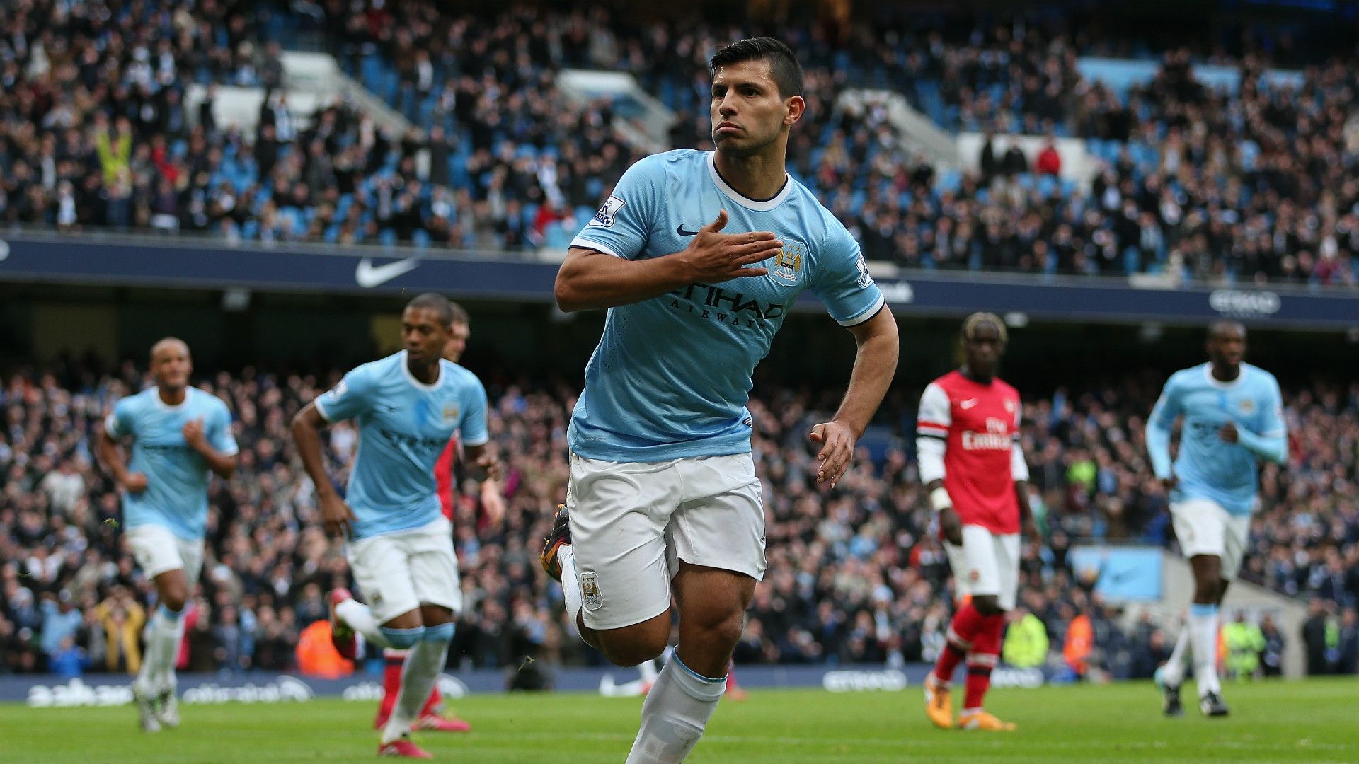 Sergio Aguero Manchester City Arsenal Premier League 14122013