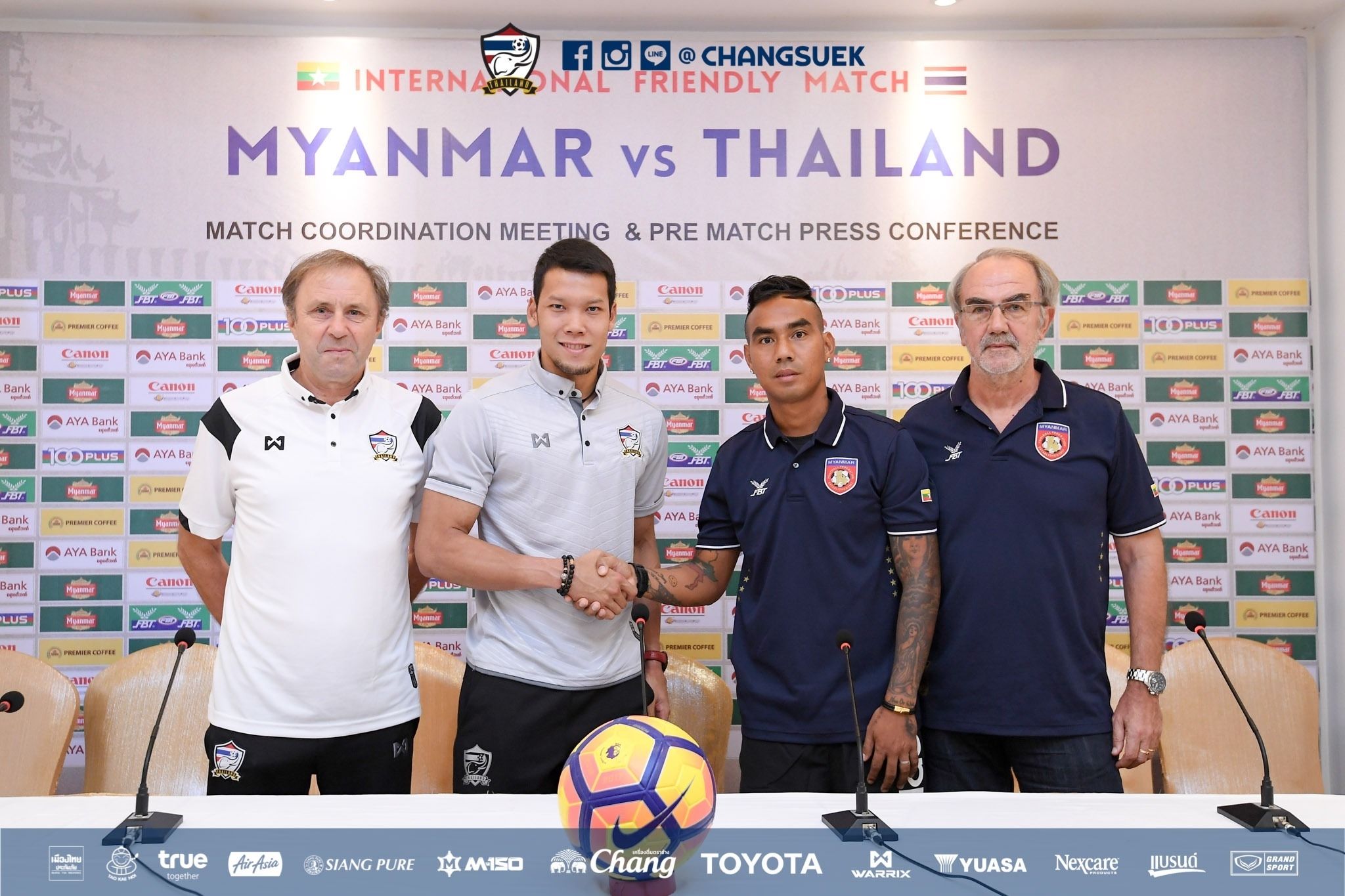 แถลงข่าวก่อนเกม เมียนมา - ไทย