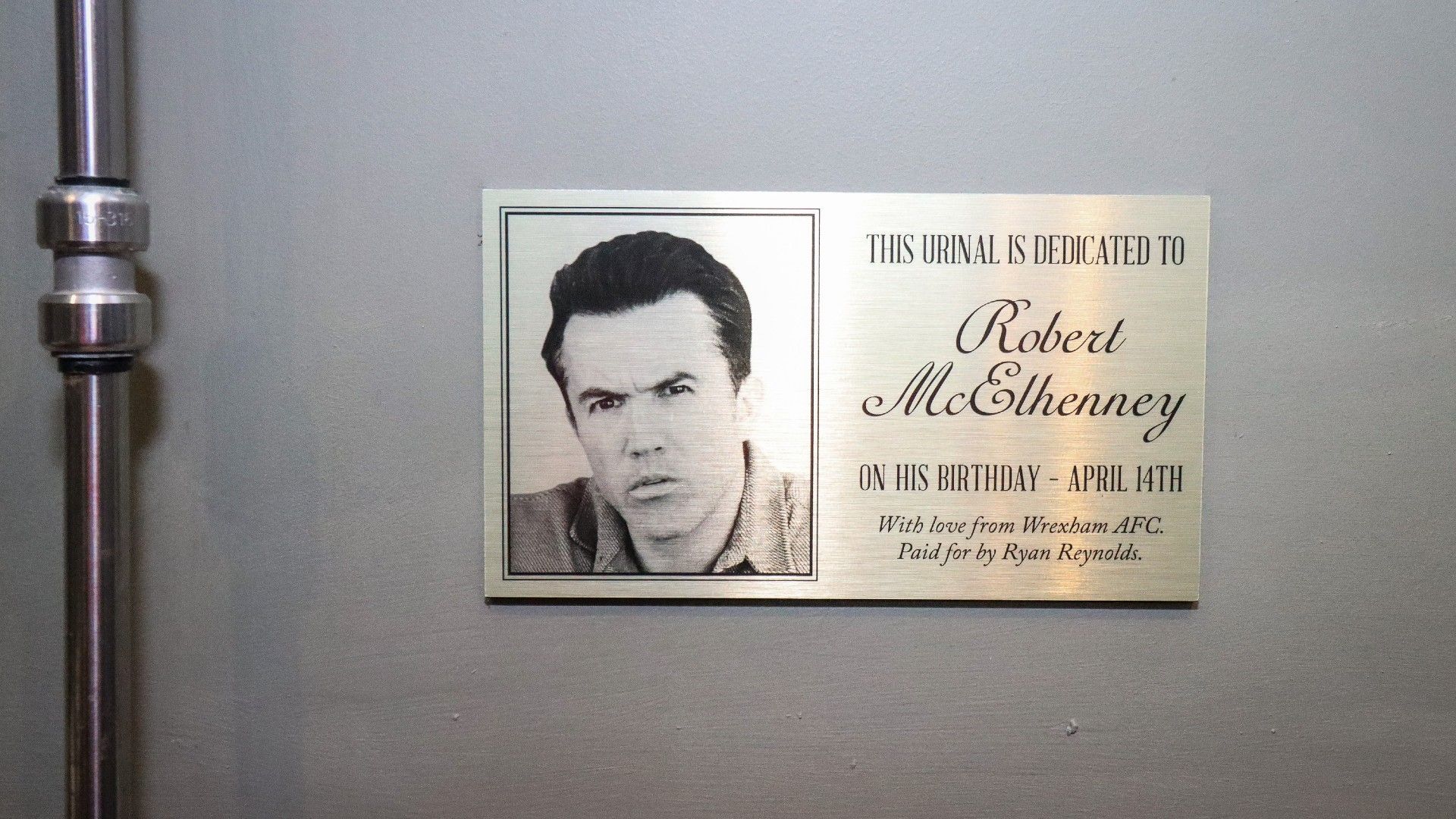 Rob McElhenney urinal Racecourse